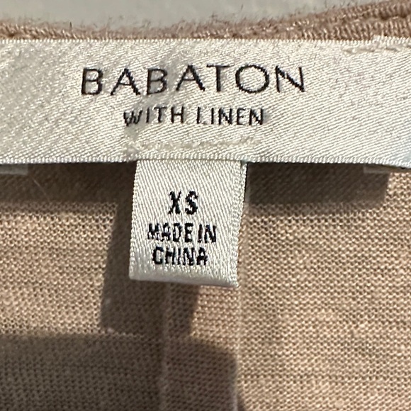 Babaton Linen Tan Sleeveless Tank Top - Picture 2 of 6